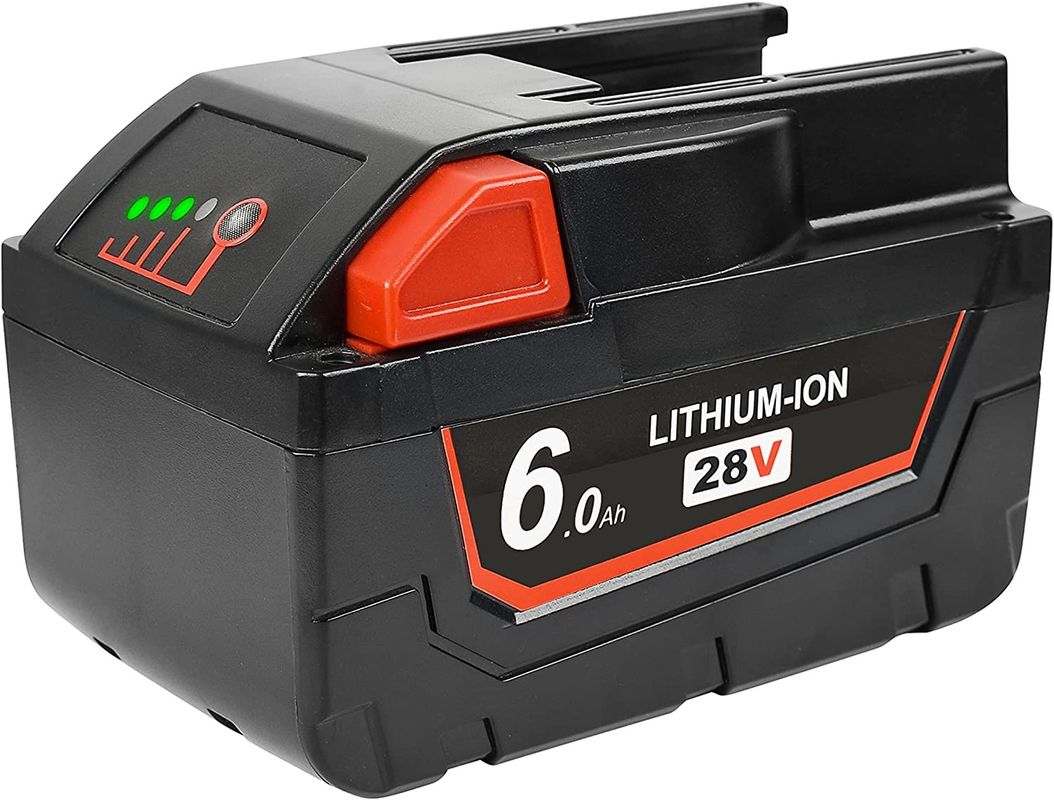 28V 6000mAh Slide Pack Bateria Kompatybilna z Milwaukee Bezprzewodowe narzędzia elektryczne Kompatybilna wymiana Milwaukee