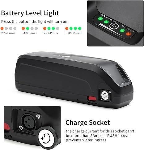 36V Ebike Hailong Downtube Lithium Battery for Electric Bike z ładowarką USB